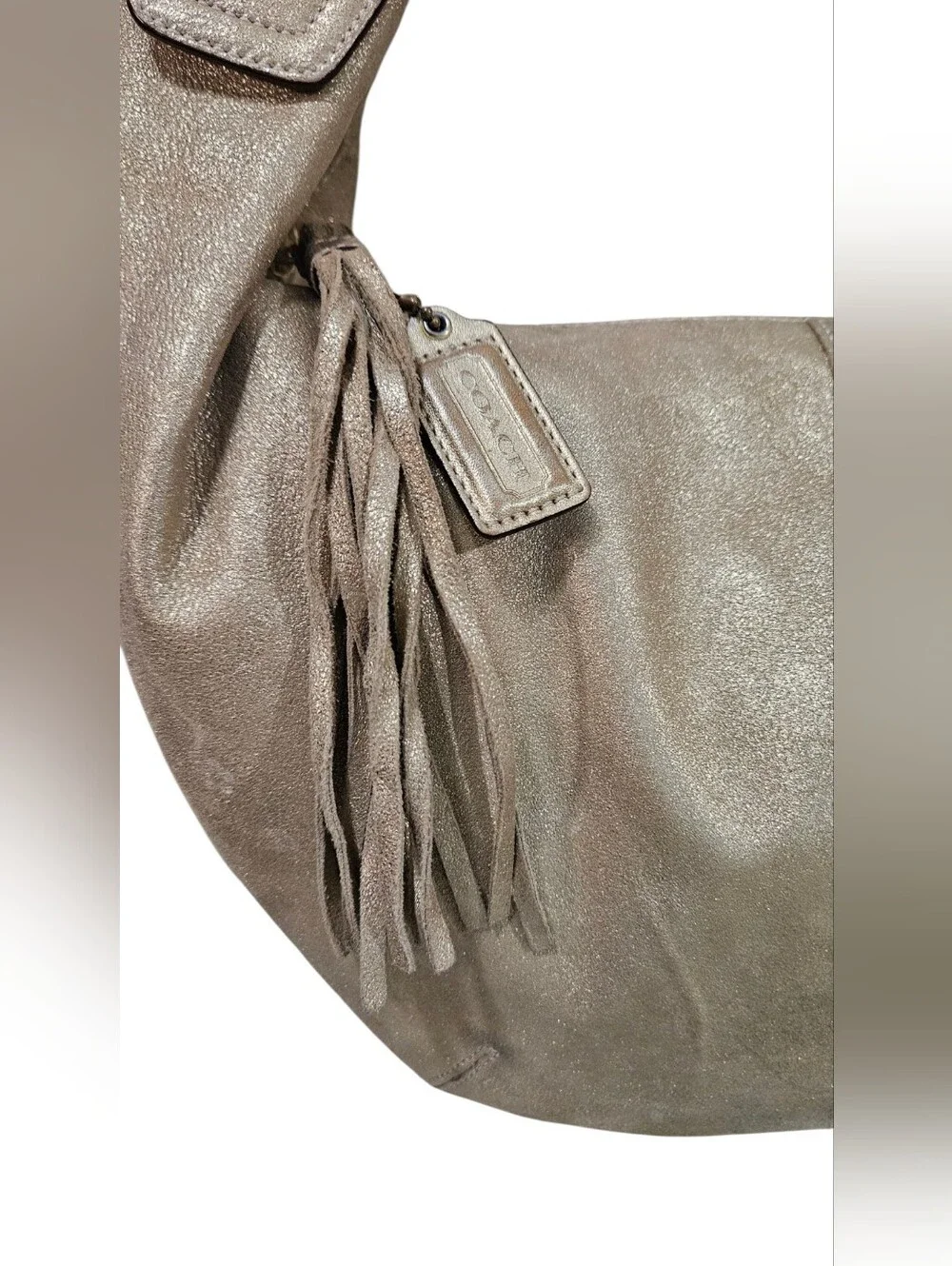 Coach Soho 2005 Limited Edition Metallic Goat Suede Hobo W/Legacy Kisslock